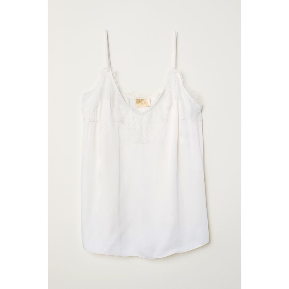 H&M Satin Camisole Top with Lace